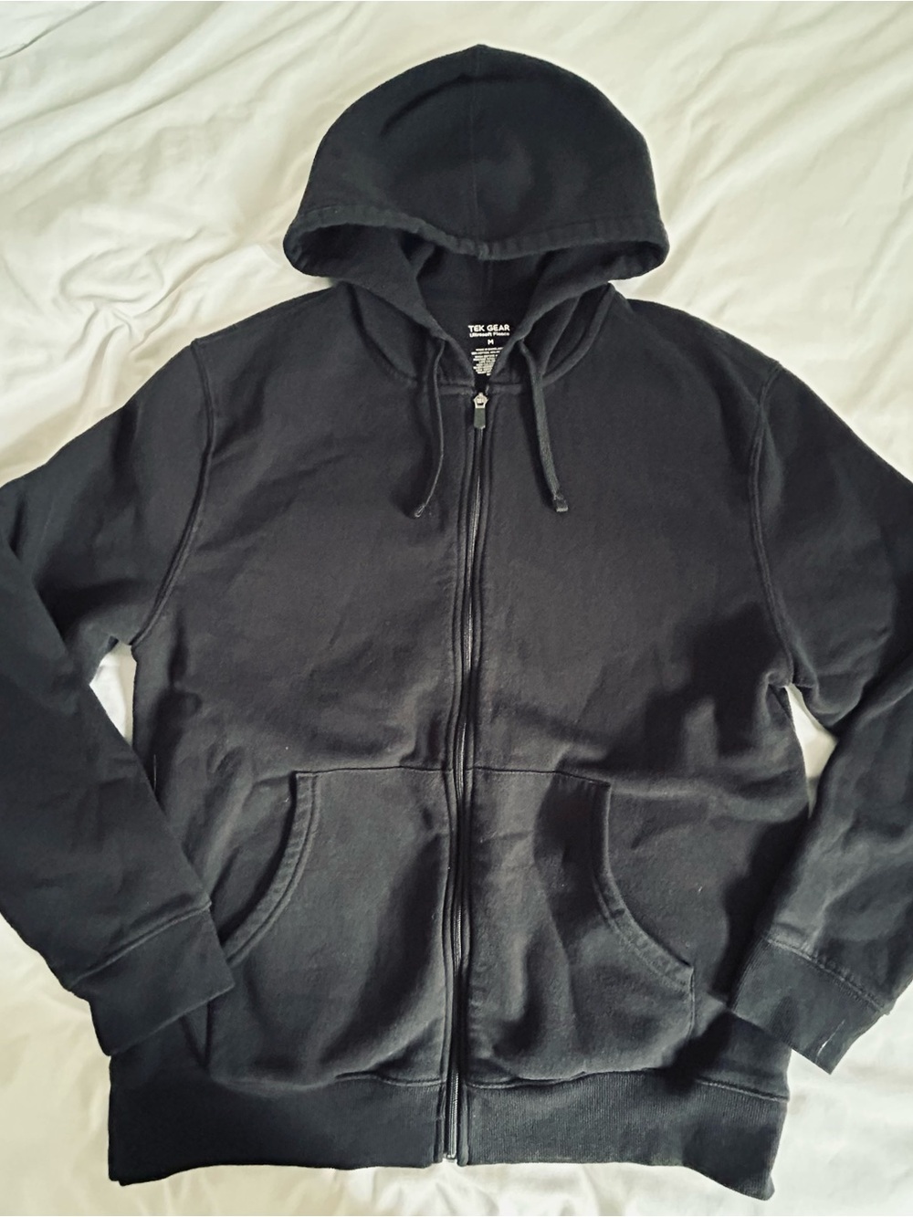 tek gear Men’s Black Full-Zip Hoodie Sweatshirt